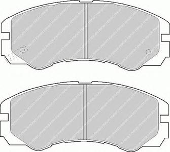 Комплект тормозных колодок, дисковый тормоз FERODO FDB1015