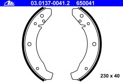 Комплект тормозных колодок ATE 03.0137-0041.2