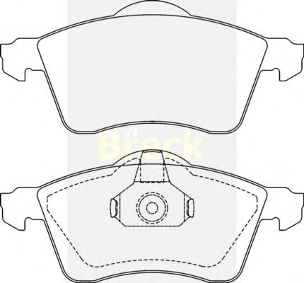Комплект тормозных колодок, дисковый тормоз BRECK