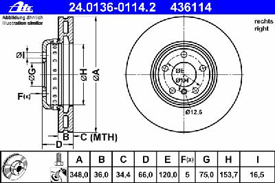 Тормозной диск ATE 24.0136-0114.2