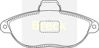 Комплект тормозных колодок, дисковый тормоз BRECK 23042 00 701 10