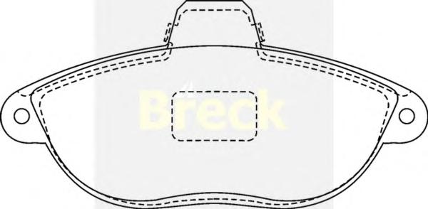 Комплект тормозных колодок, дисковый тормоз BRECK
