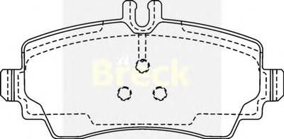 Комплект тормозных колодок, дисковый тормоз BRECK 23070 00 701 20