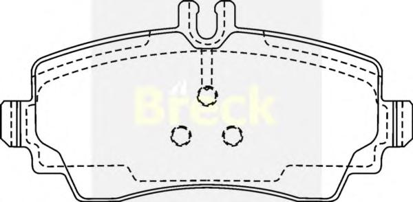 Комплект тормозных колодок, дисковый тормоз BRECK