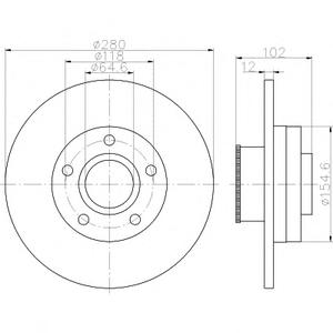 Тормозной диск TEXTAR 98200 1537 0 1