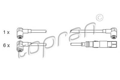 Комплект проводов зажигания TOPRAN 107 251