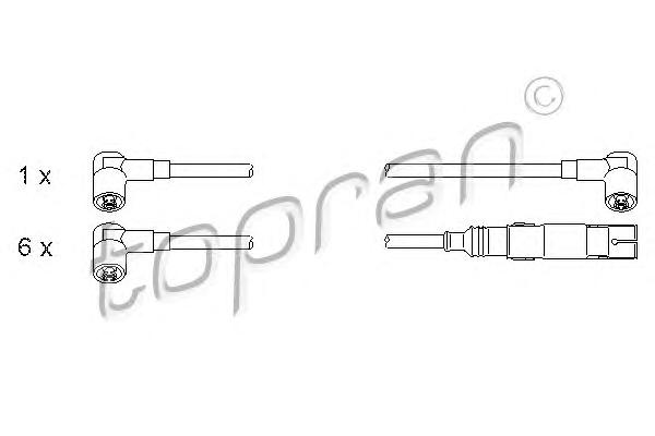 Комплект проводов зажигания TOPRAN