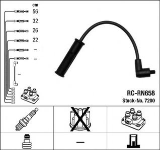 Комплект проводов зажигания NGK 7200