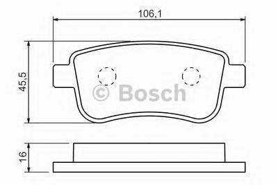 Комплект тормозных колодок, дисковый тормоз BOSCH 0 986 494 452