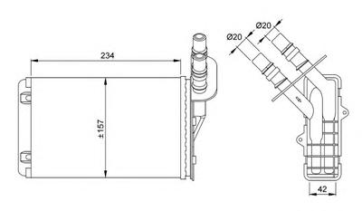 Радиатор печки NRF 53382