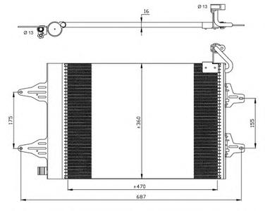 Радиатор кондиционера NRF 35480