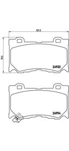 Комплект тормозных колодок, дисковый тормоз BREMBO P56089