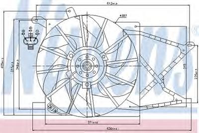Вентилятор, охлаждение двигателя NISSENS 85154