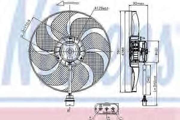 Вентилятор, охлаждение двигателя NISSENS