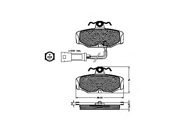 Комплект тормозных колодок, дисковый тормоз SPIDAN