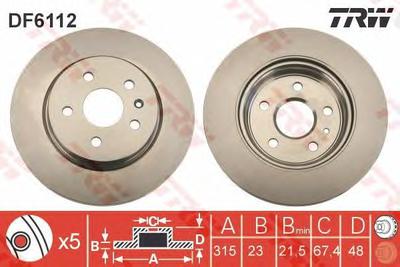 Тормозной диск TRW DF6112