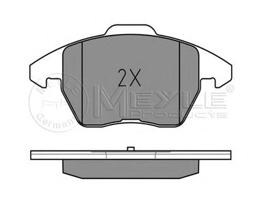 Комплект тормозных колодок, дисковый тормоз MEYLE