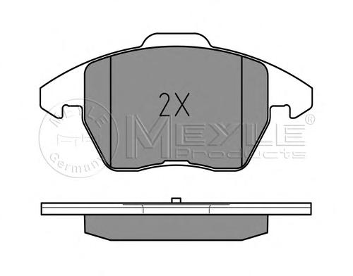 Комплект тормозных колодок, дисковый тормоз MEYLE