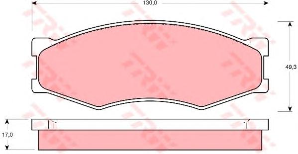 Комплект тормозных колодок, дисковый тормоз TRW