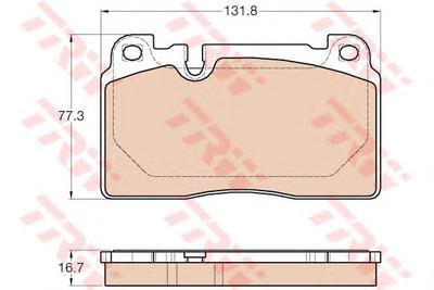 Комплект тормозных колодок, дисковый тормоз TRW GDB1974