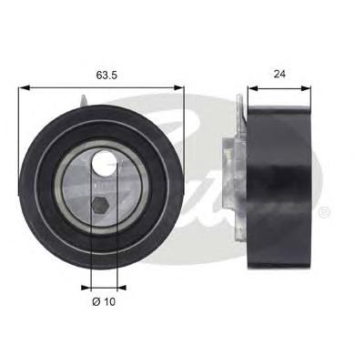 Паразитный / Ведущий ролик, зубчатый ремень GATES