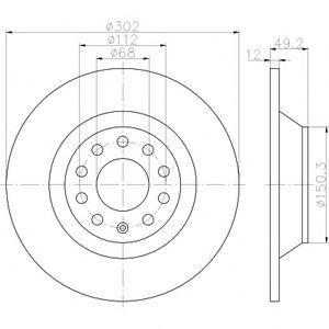 Тормозной диск TEXTAR 92132503