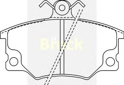 Комплект тормозных колодок, дисковый тормоз BRECK 20833 00 701 10