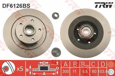 Тормозной диск TRW DF6126BS