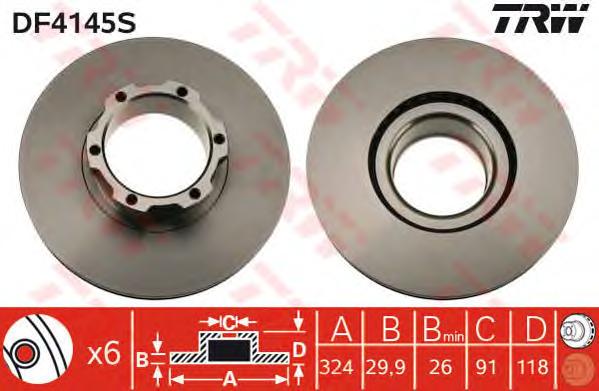 Тормозной диск TRW