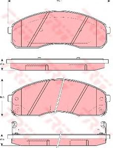 Комплект тормозных колодок, дисковый тормоз TRW GDB3301