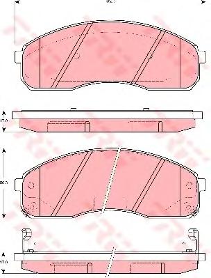 Комплект тормозных колодок, дисковый тормоз TRW