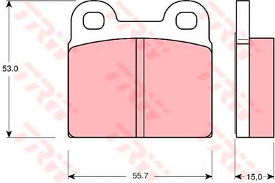 Комплект тормозных колодок, дисковый тормоз TRW GDB102