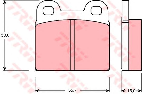 Комплект тормозных колодок, дисковый тормоз TRW