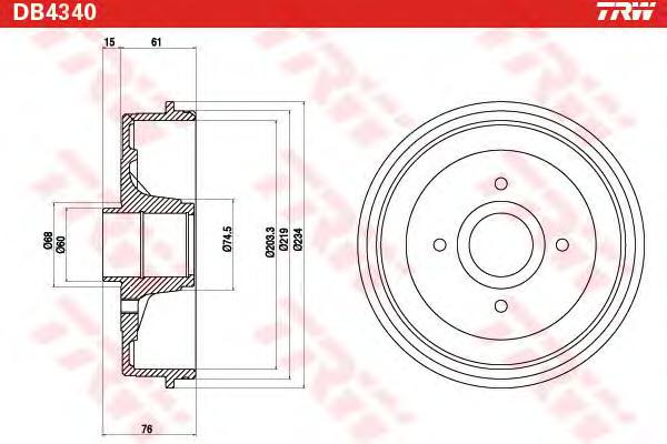 Тормозной барабан TRW