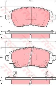 Комплект тормозных колодок, дисковый тормоз TRW GDB3333