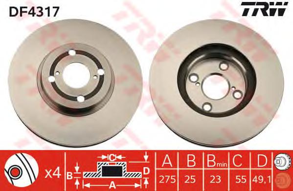 Тормозной диск TRW