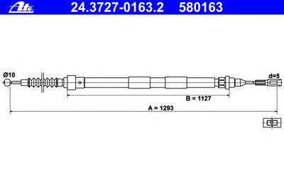 Трос ручника ATE 24.3727-0163.2