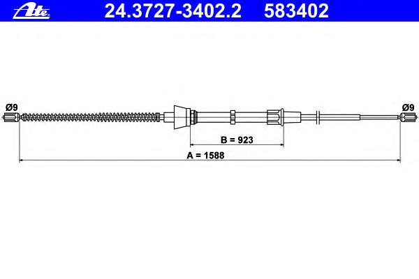 Трос ручника ATE