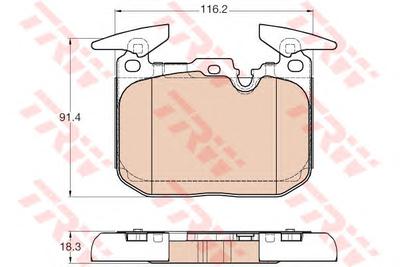 Комплект тормозных колодок, дисковый тормоз TRW GDB1943