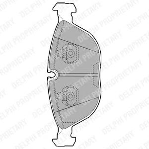 Комплект тормозных колодок, дисковый тормоз DELPHI LP1002