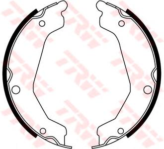 Комплект тормозных колодок, стояночная тормозная система TRW GS8763
