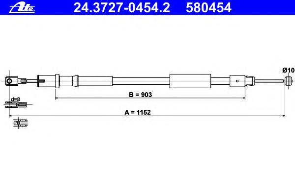 Трос ручника ATE