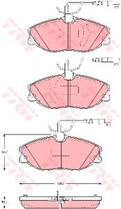 Комплект тормозных колодок, дисковый тормоз TRW GDB1423