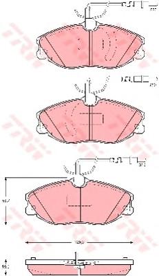 Комплект тормозных колодок, дисковый тормоз TRW