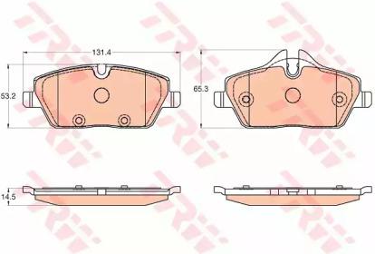Комплект тормозных колодок, дисковый тормоз TRW