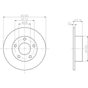 Тормозной диск TEXTAR 98200 0908 0 1