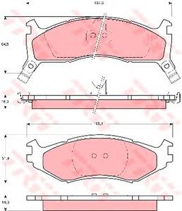 Комплект тормозных колодок, дисковый тормоз TRW GDB1158
