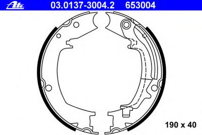 Комплект тормозных колодок, стояночная тормозная система ATE 03.0137-3004.2
