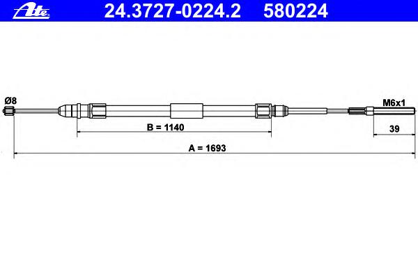 Трос ручника ATE