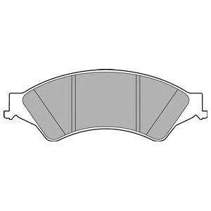 Комплект тормозных колодок, дисковый тормоз DELPHI LP2484